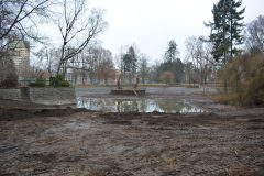 Bauarbeiten im Gemeindepark Lankwitz