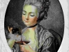 Bis Ende des 18. Jahrhunderts goss man den Kaffee zum Trinken aus der Tasse in die Unterschale. Die Rokoko-Dame auf Louis-Marin Bonnets Druck von 1774 spreizt dazu in unnachahmlicher Eleganz ihren kleinen Finger. Foto: Wellcome Images