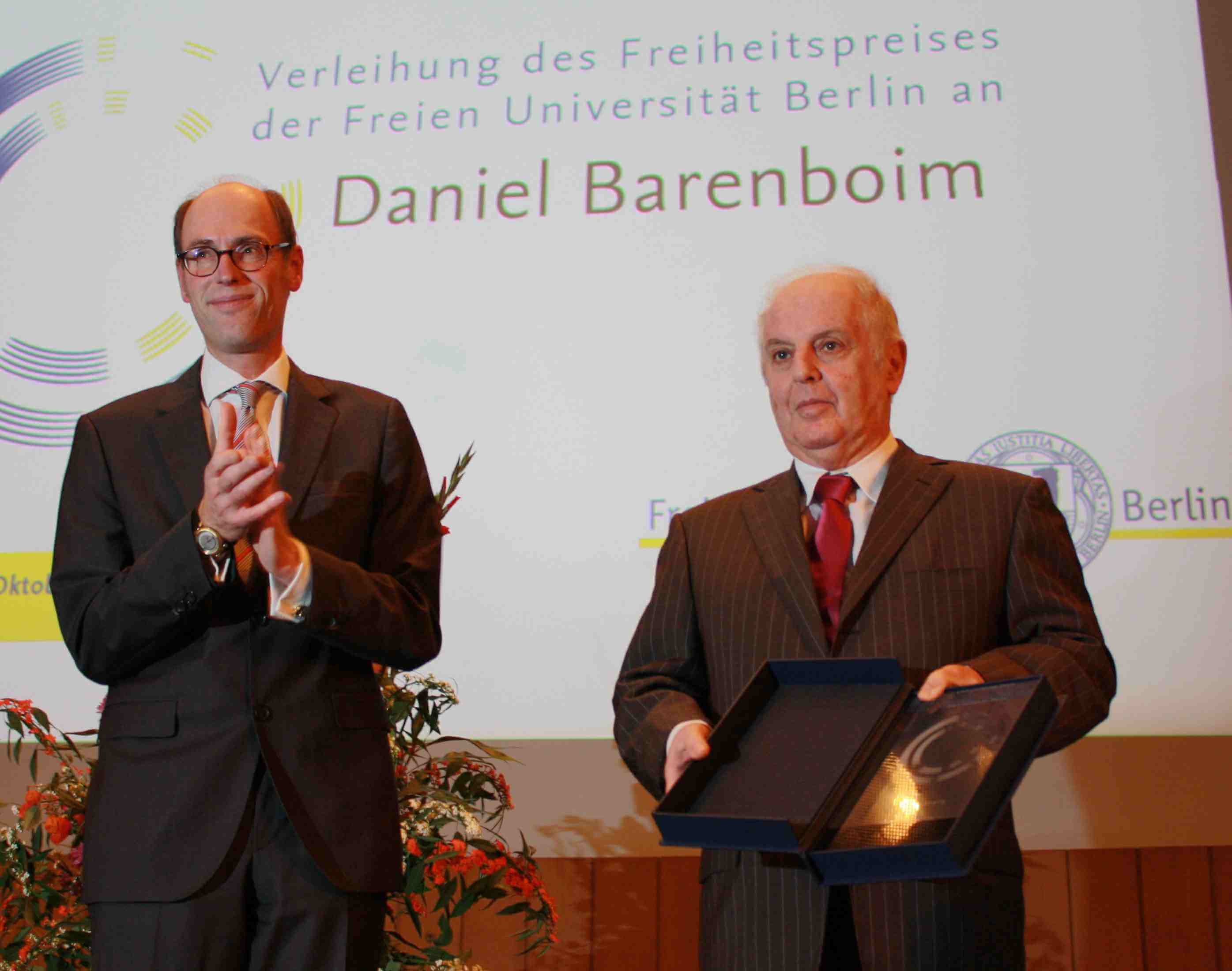 Verständnis durch Musik: Daniel Barenboim mit Freiheitspreis der Freien Universität ausgezeichnet