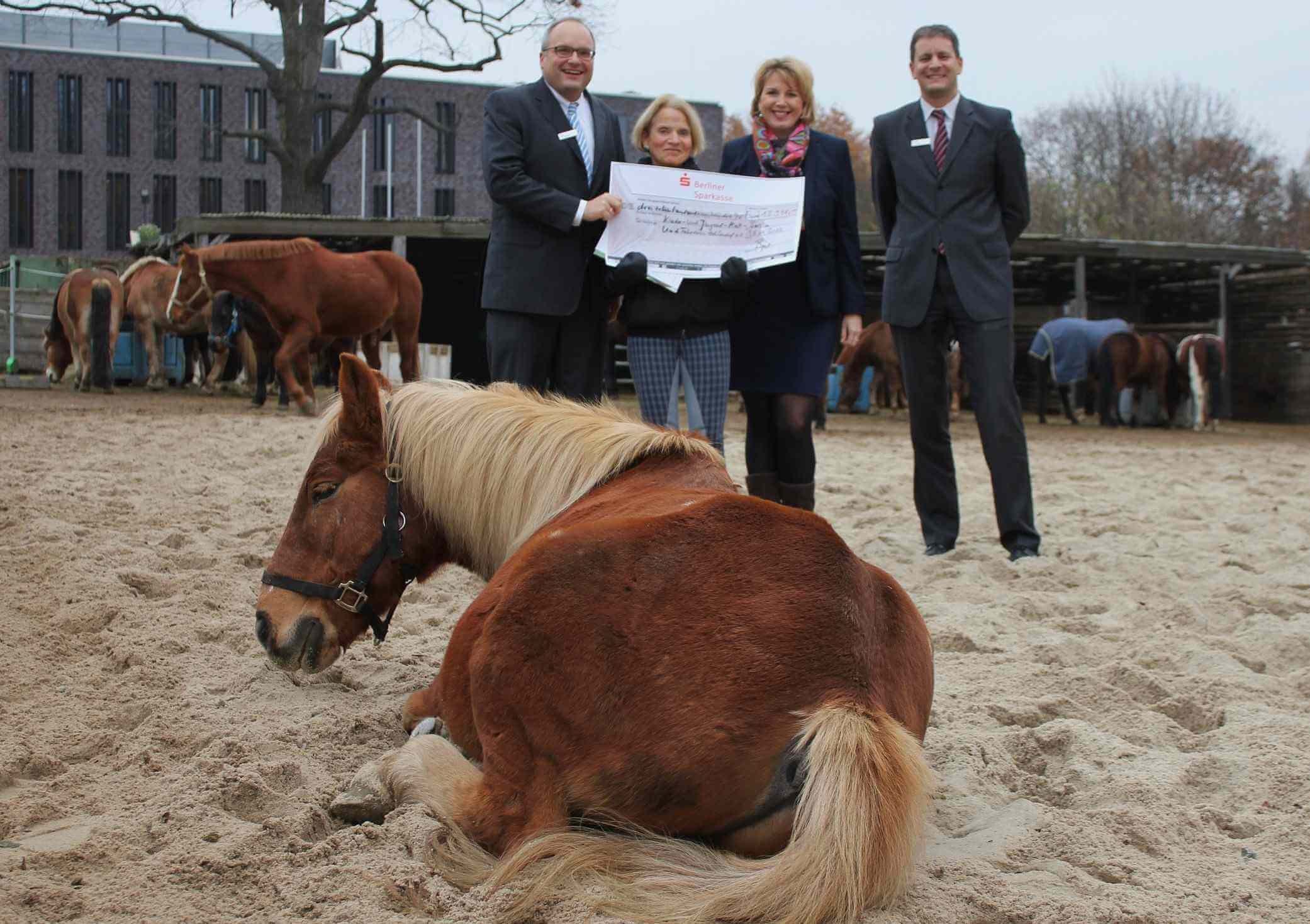 14.000 Euro in Sand (um)gesetzt: KJRFV Zehlendorf erhält Spendenscheck