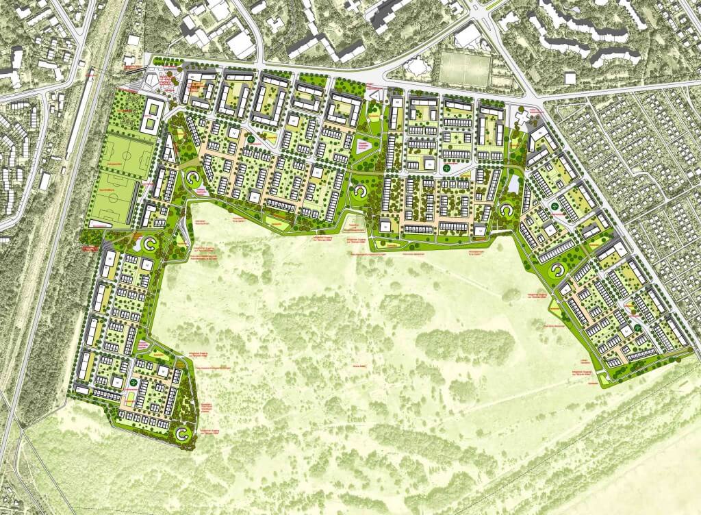 Masterplan Casanova+Hernandez Architects, Lichterfelde-Süd, Parks Tange