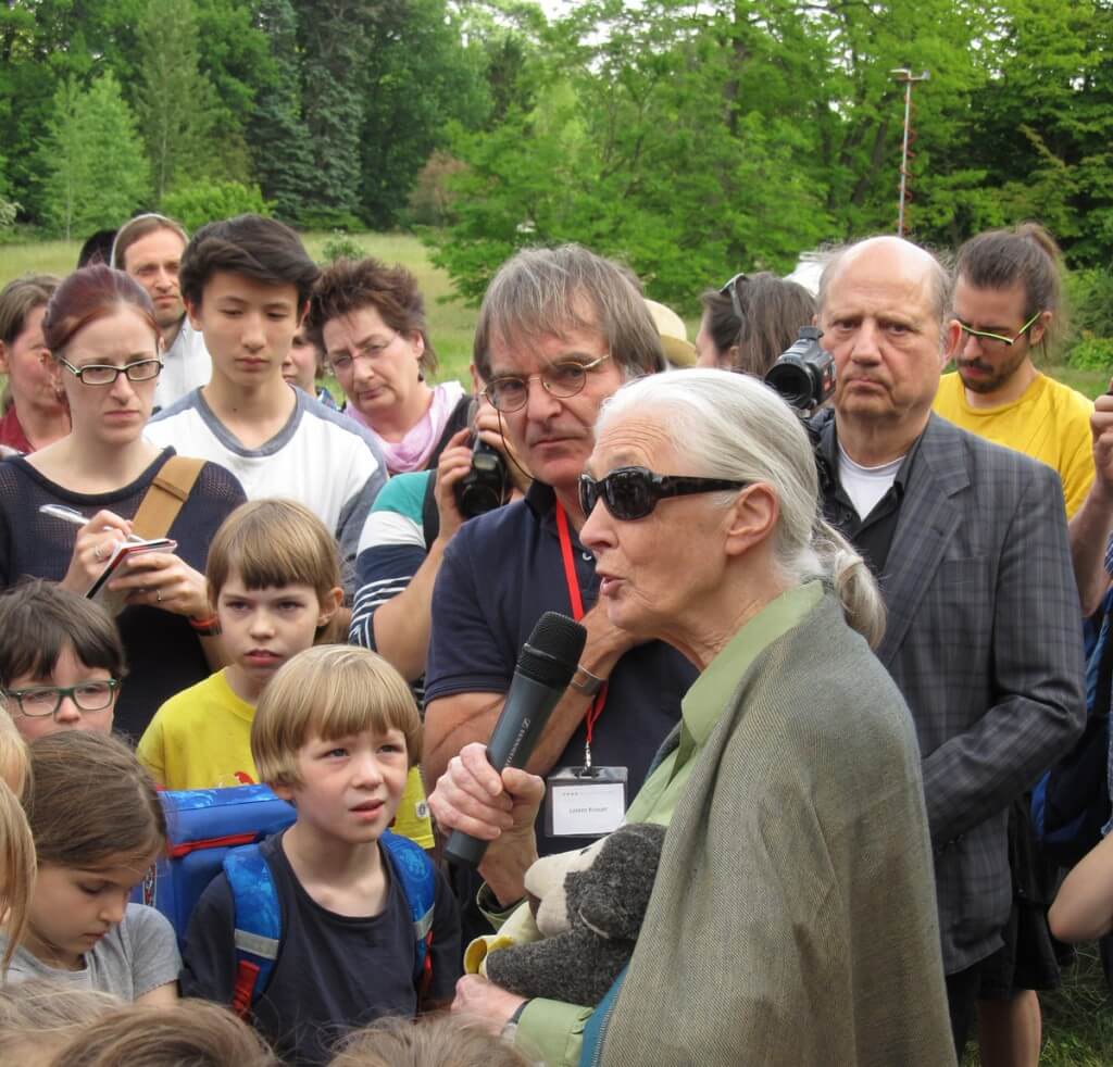 Jane Goodall im Botanischen Garten / Foto: G. Hohlstein, Botanischer Garten und Botanisches Museum Berlin