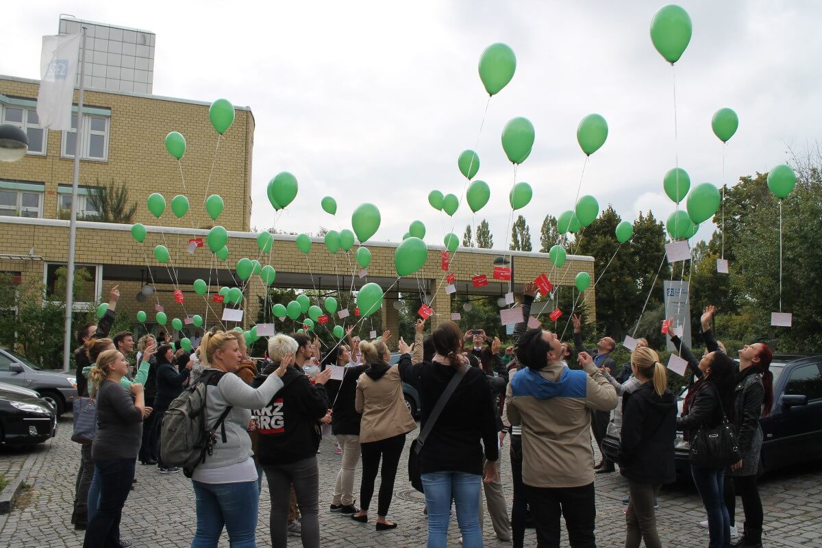 St Marien-Krankenhaus in Lankwitz  beteiligt sich an bundesweiter Protestaktion