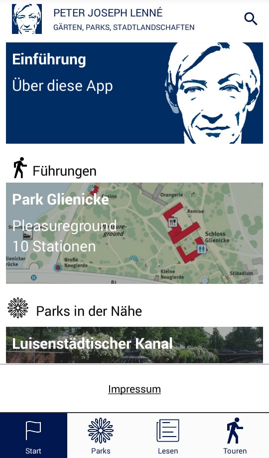 Die Lenné-App kann im Google Play Store heruntergeladen werden. Foto: Kulturmanagement-Berlin