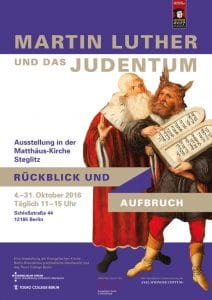 Wanderausstellung "Luther und das Judentum - Rückblick und Aufbruch" Ausstellung in der Matthäus-Kirche Steglitz Bild: Veranstalter