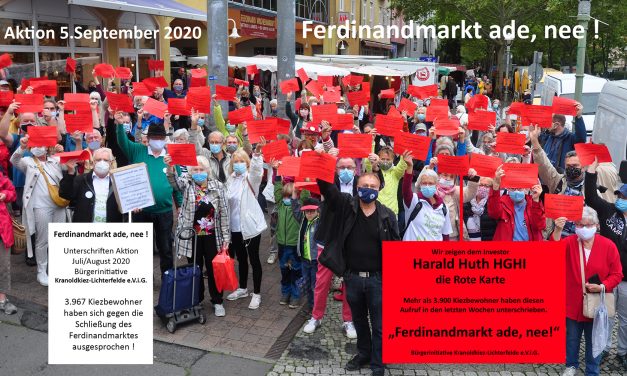 Ferdinandmarkt: 200 Bewohner zeigten H. Huth die rote Karte