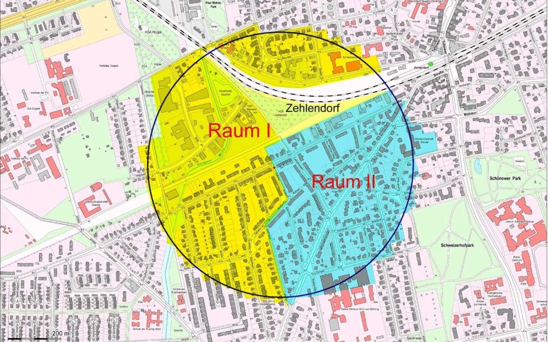 Sperrmaßnahmen wegen Bombenfundes in Zehlendorf
